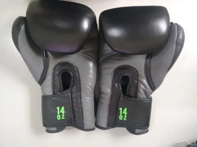 Luva de Boxe Profissional Premium MKS Couro Legítimo 14 oz - Impecável! - Foto 4