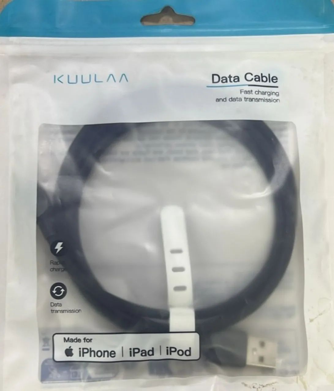 Cabo iPhone Usb Lightning Kuulaa Turbo Quick Charge 1m