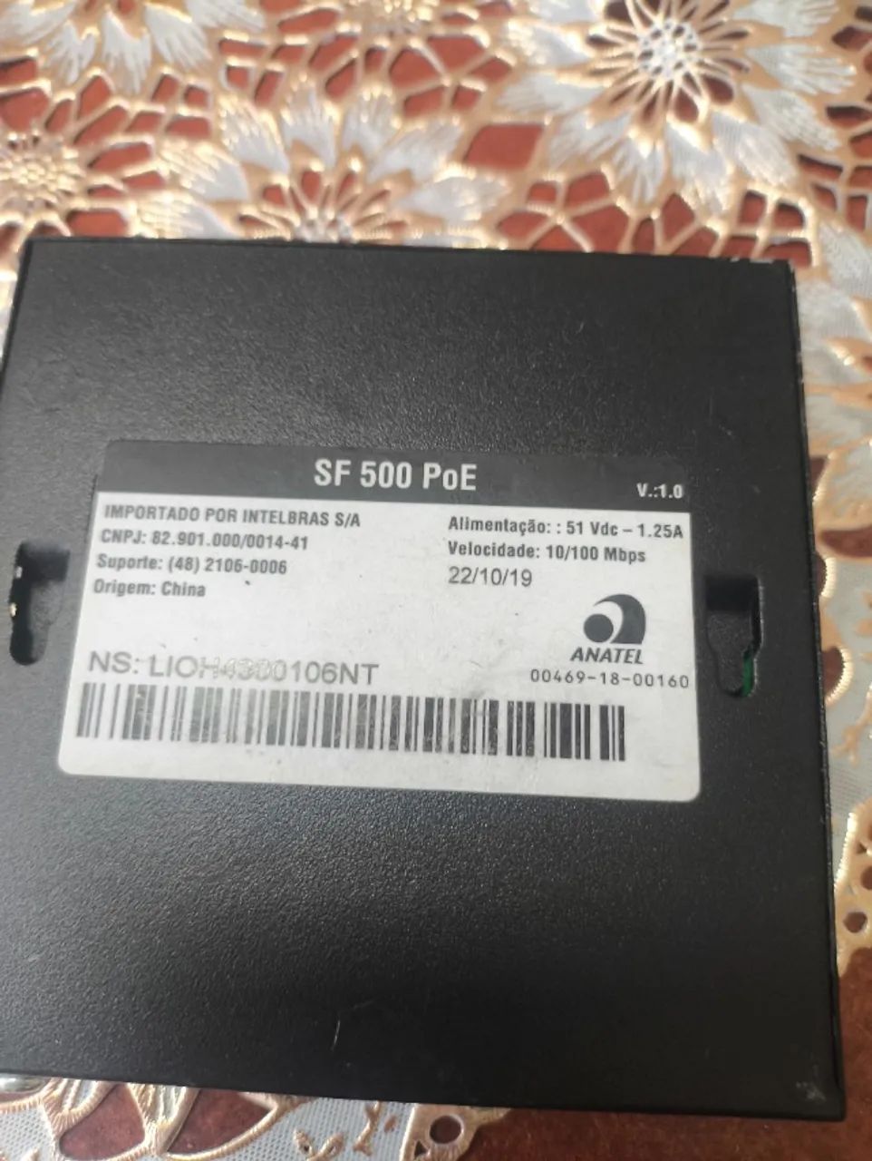 Switch 5 Portas Intelbras Fast Ethernet Sf 500 Poe - Foto 2