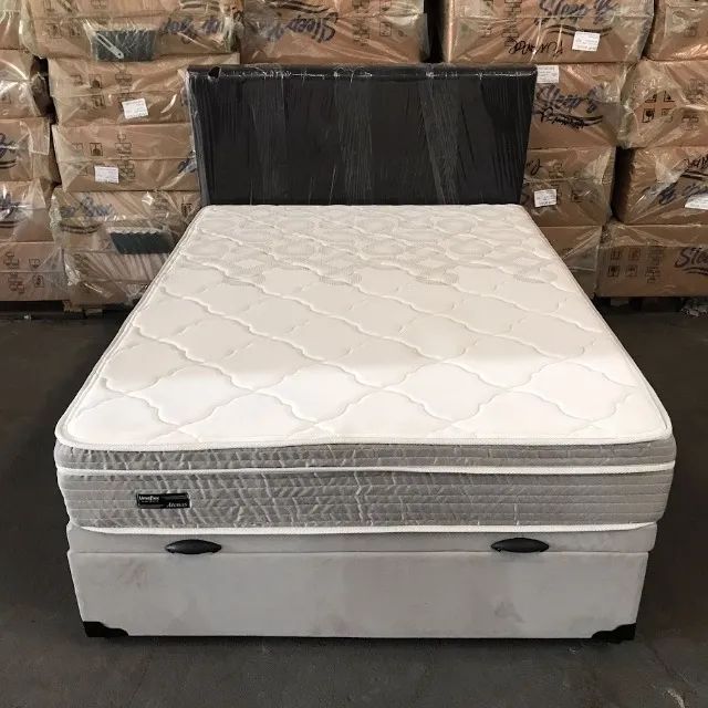 Cama Box Casal Baú + Colchão D33 Molas   - Foto 2