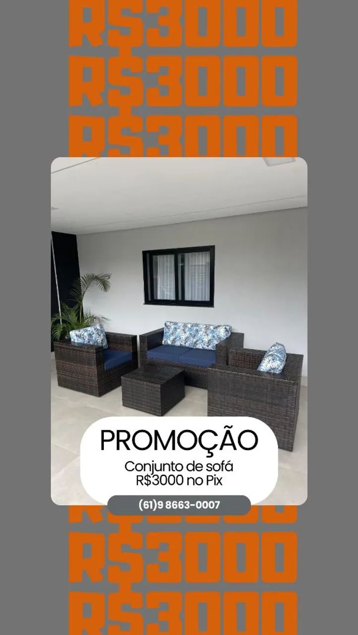 Conjunto de sofá design quadrado - 2 lugares - Foto 3