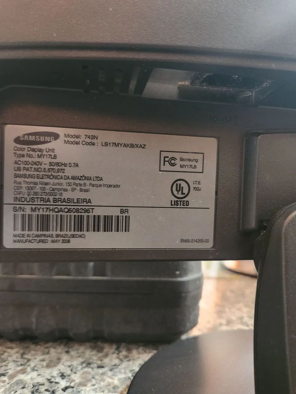 Monitor Samsung 17 polegadas  - Foto 3