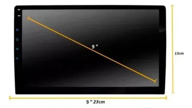 Central Multimídia H-Tech 9" IPS Android CarPlay GPS Wi Fi Bluetooth EasyConnect Quad-Core
