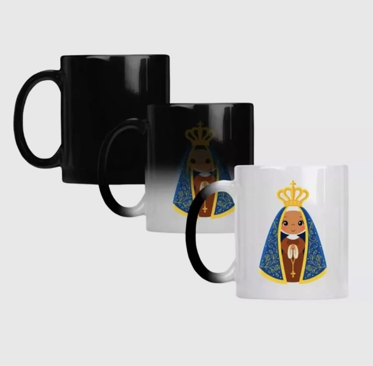 Kit 2 Canecas Mágicas Porcelana Personalizadas