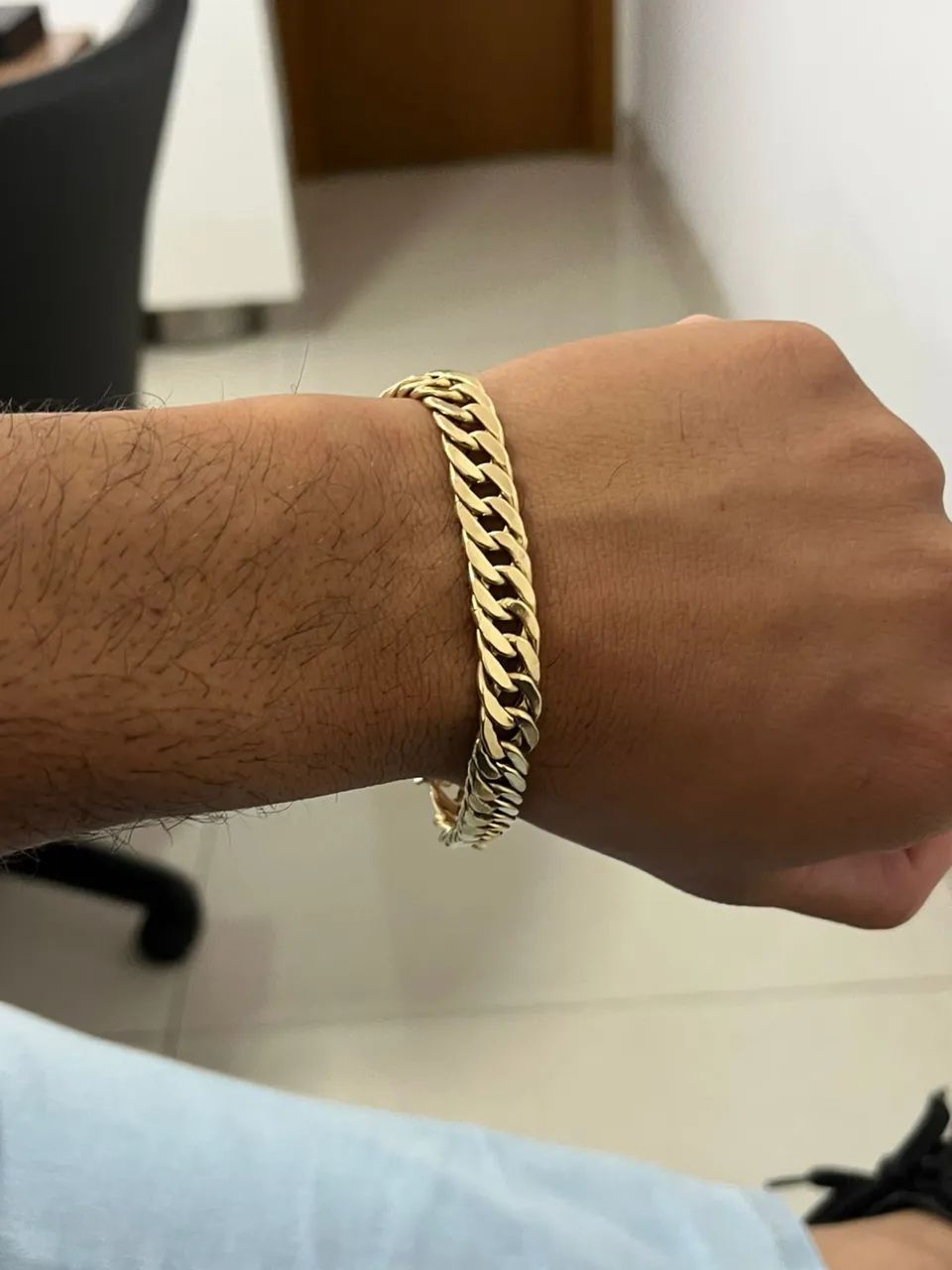 Pulseira Grumet Duplo Ouro 18k(750) - Foto 2