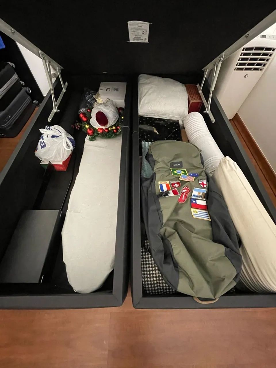 Conjunto Ortobom Casal - Colchão Pocket Duo Visco + Cama Box Baú Skin Black - Foto 3