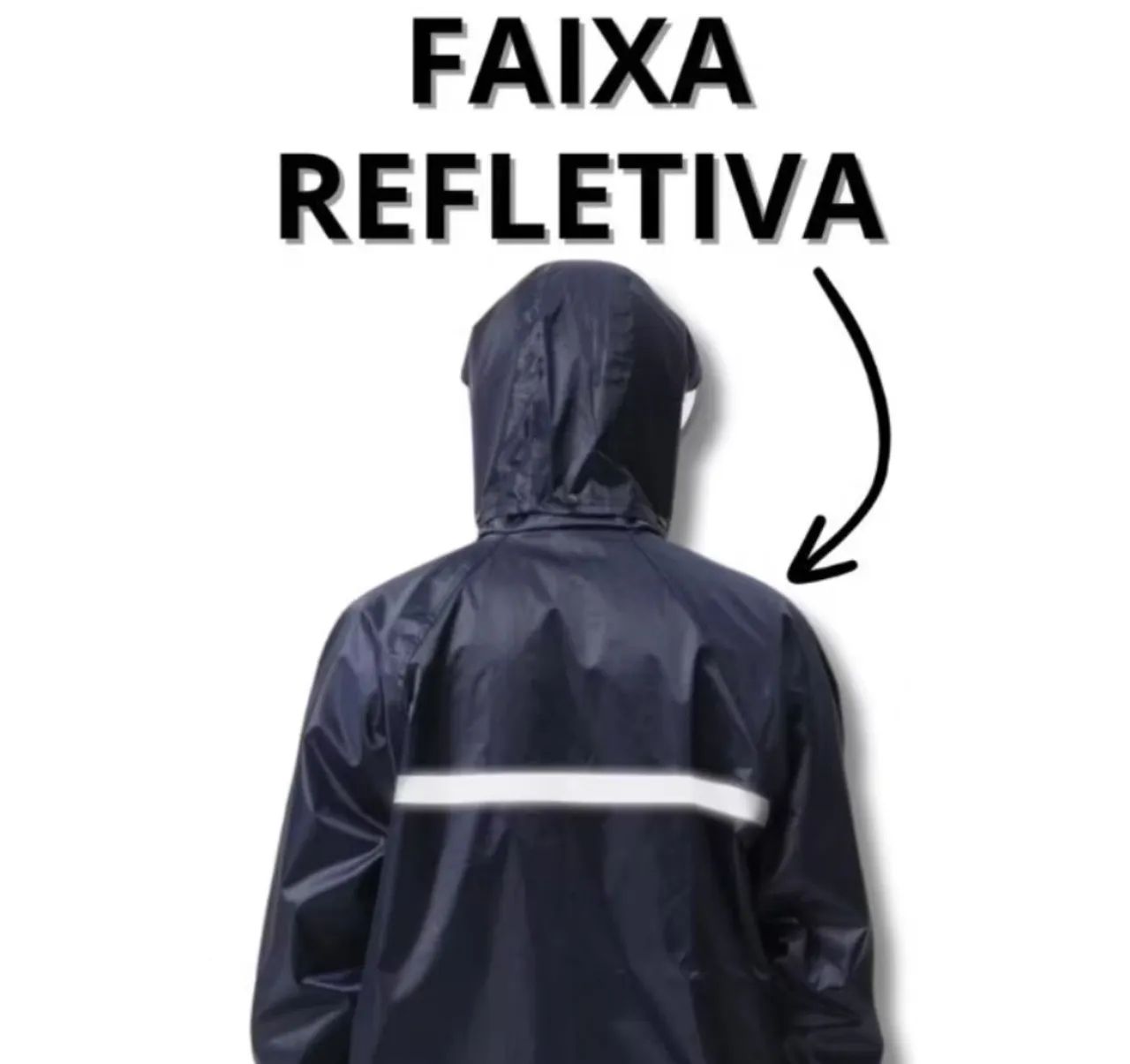 Capa de chuva para motoboy motoqueiro jaqueta e calça impermeável  - Foto 2