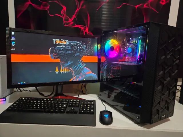 Pc gamer - i5 de 10th - GTX 1650 - Mouse Razer e Teclado Logitech GamePro