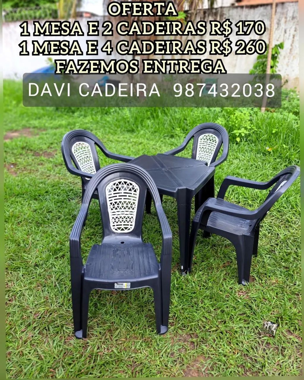 CONJUNTO DE MESA COM 2 UN E 4 CADEIRAS H6 DB 2S | XN LM PROMOÇÃO
