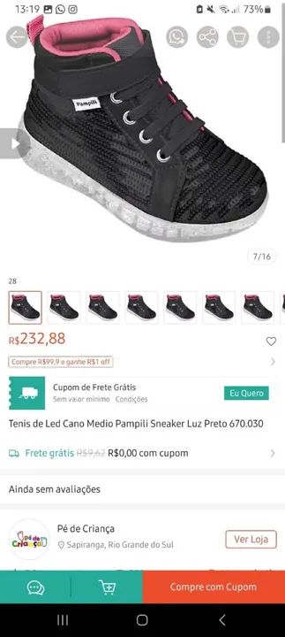 Tênis Infantil Pampili Sequined 32 - Foto 6