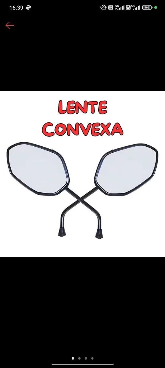 Retrovisor convexo padrão de moto para Honda ou Yamaha