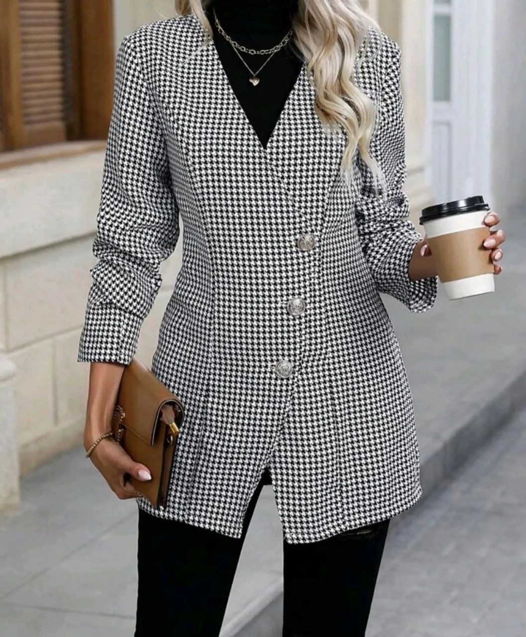 Blazer Xadrez Elegante - Tam p