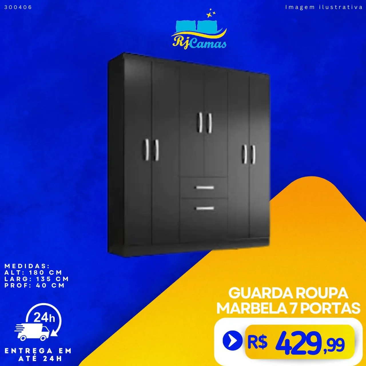Guarda-Roupa Marbela 7 Portas