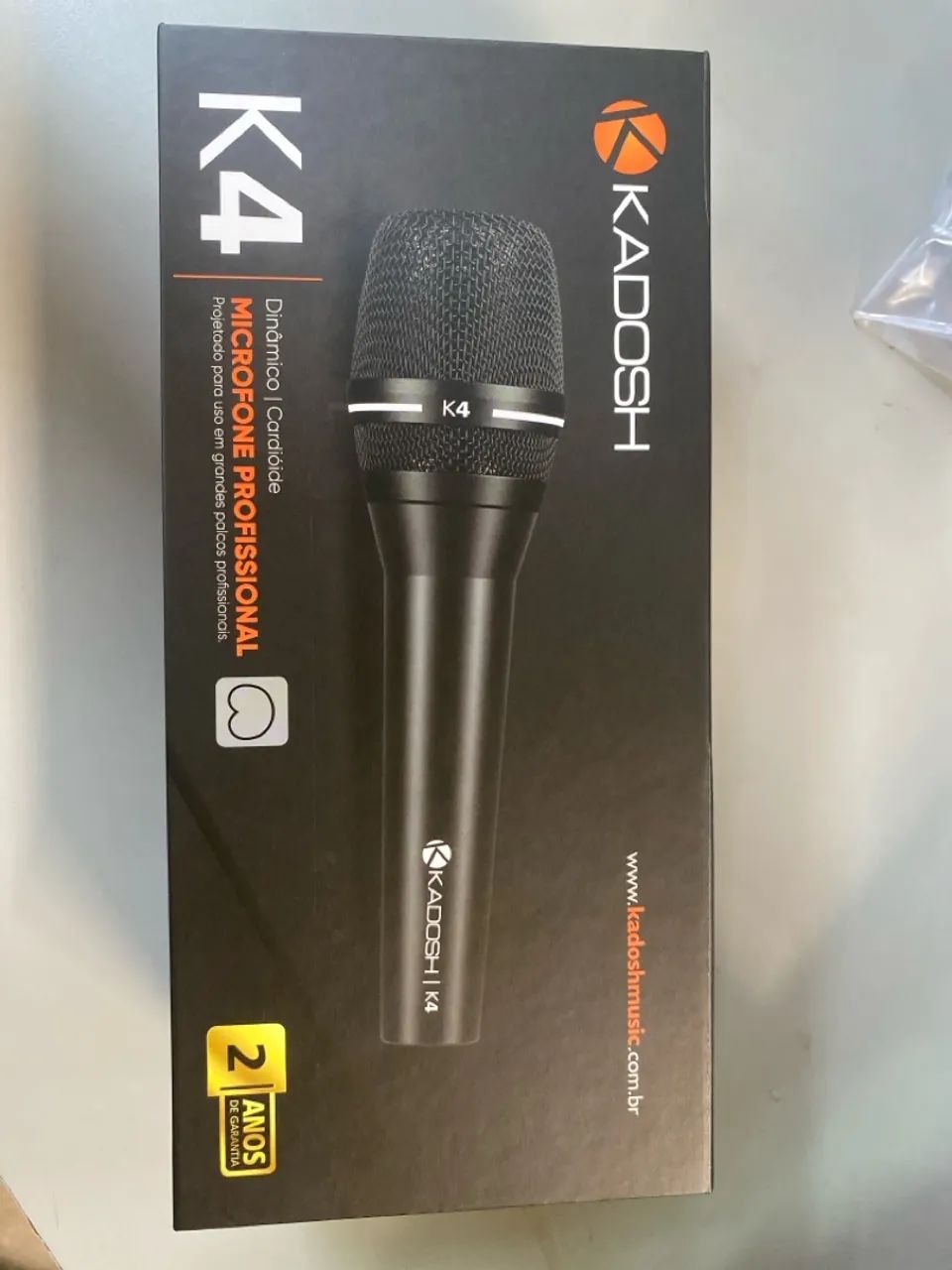 Microfone Profissional Vocal Dinâmico Cardioide K4 Kadosh - Foto 2
