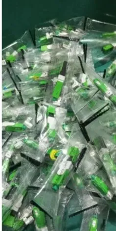 Conector fibra óptica verde 100 unidades