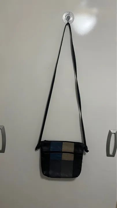 Bolsa em couro tons de azul - Foto 4