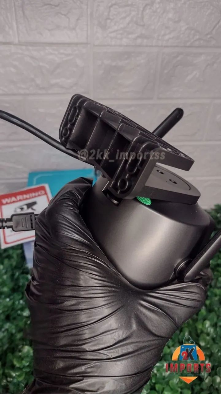 Câmera De Segurança 2 em 1 wi-fi 4MP externa A Prova D'água full hd icsee gira 360 speed d - Foto 3