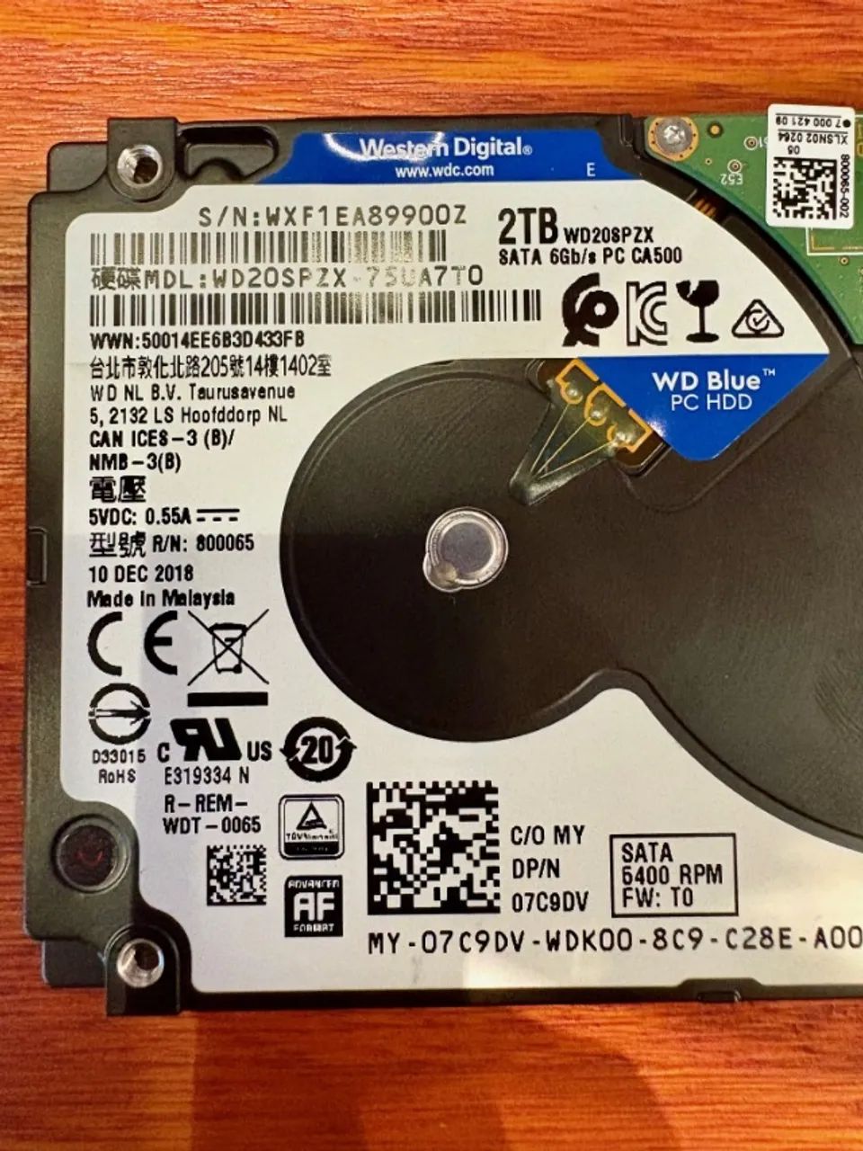 HD Notebook 2TB Western Digital Blue - Novinho - Foto 2