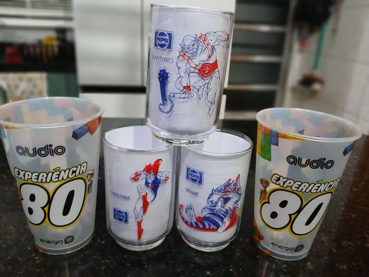 Copos de vidro Pepsi Thundercats 1986