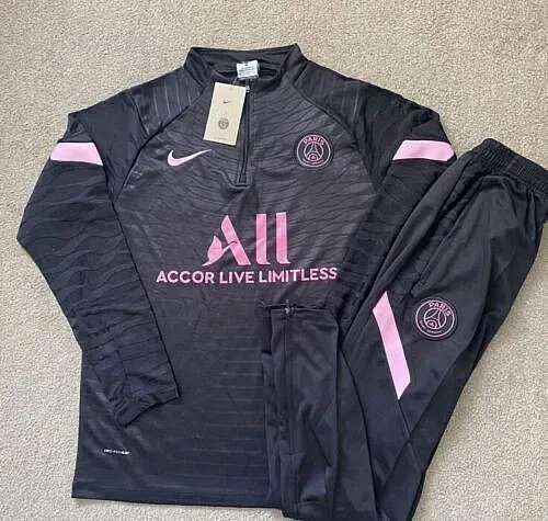Conjunto PSG Treino, Preto & Rosa Original