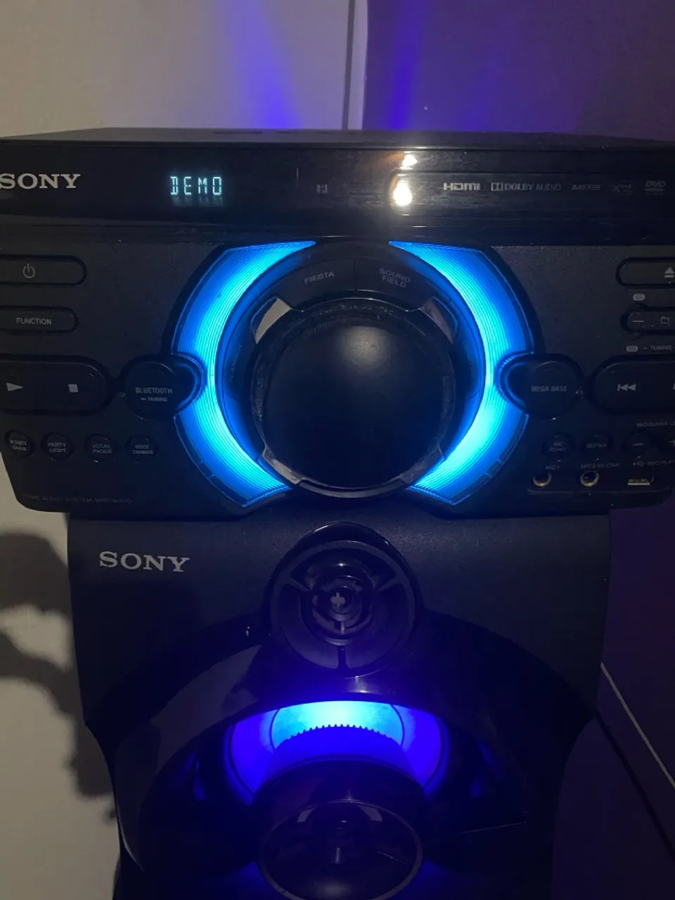 Mini System Sony com Bluetooth e Luzes