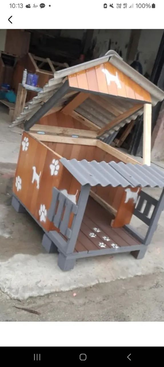 Casinha para cachorro apartir de 200,00 já incluso pintura e varanda  - Foto 4