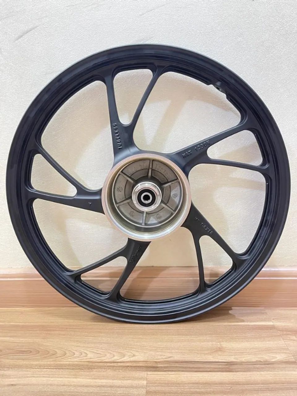 Rodas de Titan 150/FAN 150 Pé de galinha PRETA - KS - Freio a Tambor - Foto 2