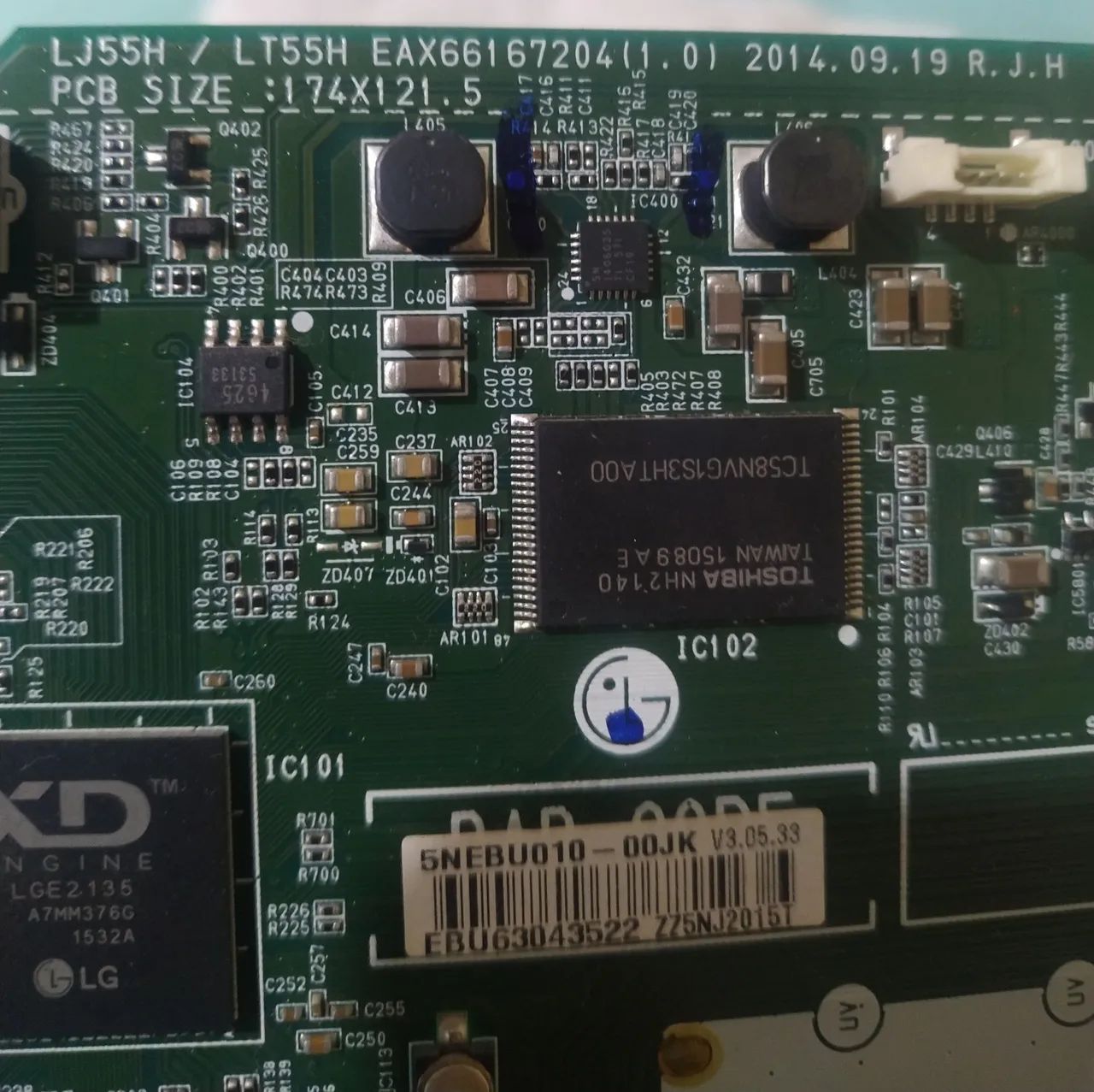 Placas fonte + video Tv lg lcd 32LF550B - Foto 3