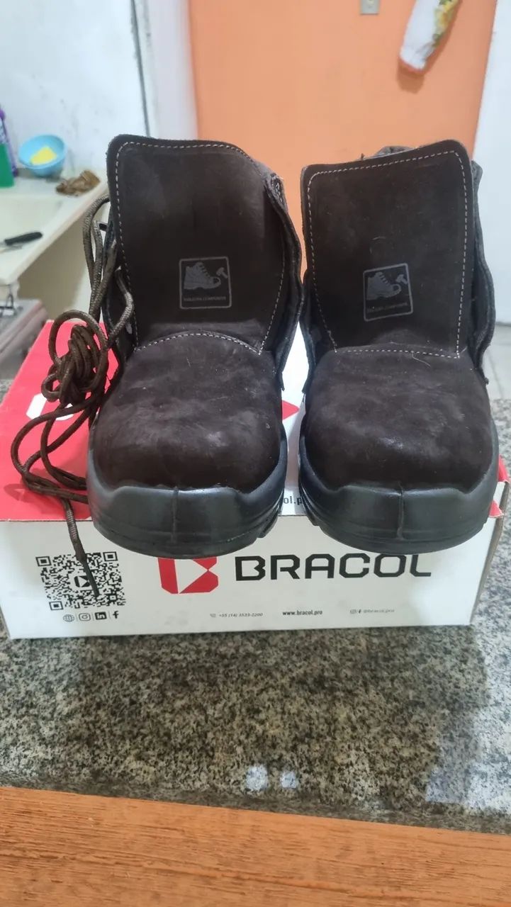 Botina marrom acolchoada N°4164290273748995121