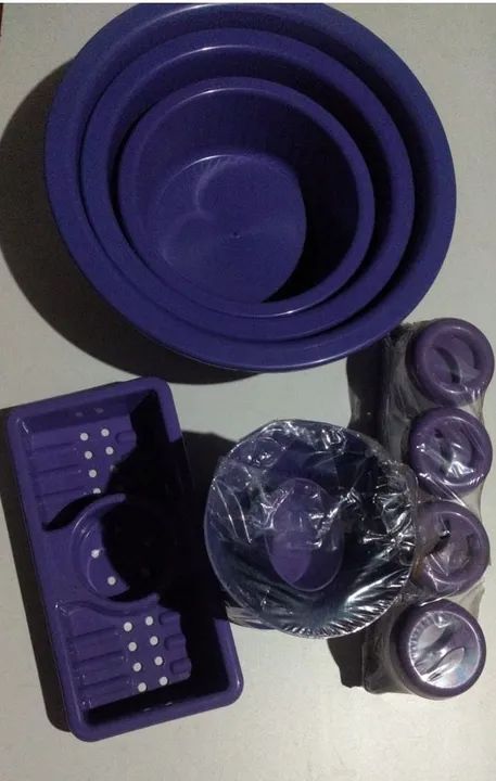Kit de Utensílios de Cozinha em Plástico - Novo - Foto 2