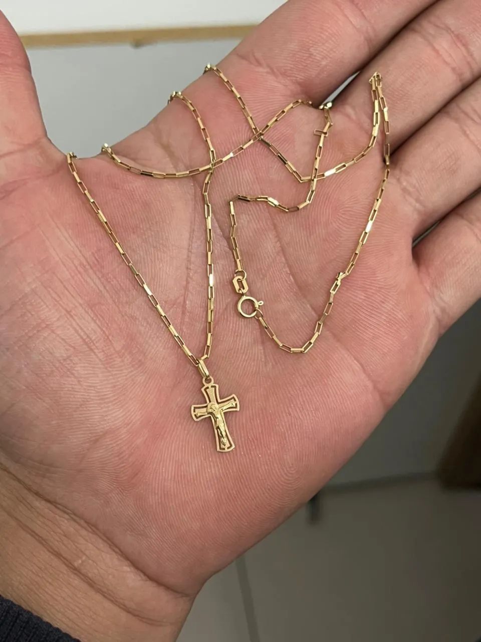 Corrente fina com pingente de Ouro 18k - Foto 3