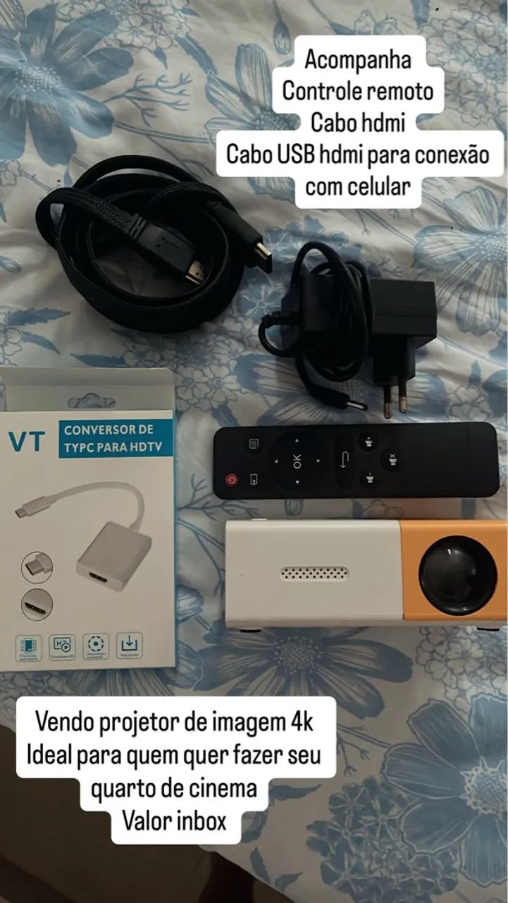 Projetor 4K data show retroprojetor portátil 