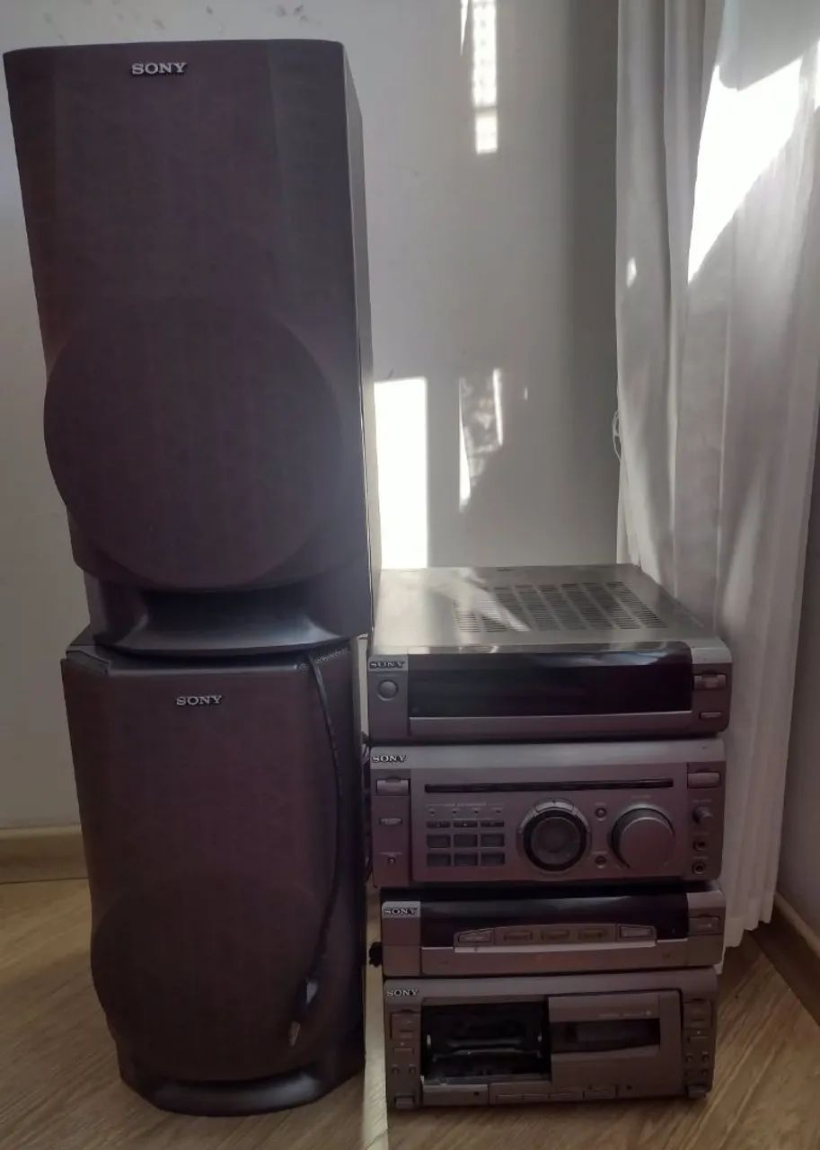 System Sony antigo, 4 módulos. " Caixa de ,Som "