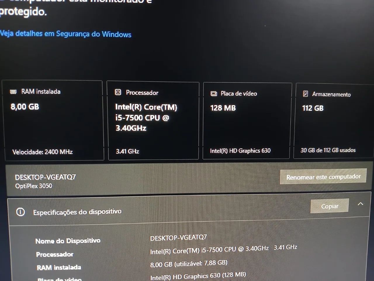 Computador Dell OptiPlex 3050 Usado | Intel Core i5 | 8GB RAM | SSD 120GB - Foto 5