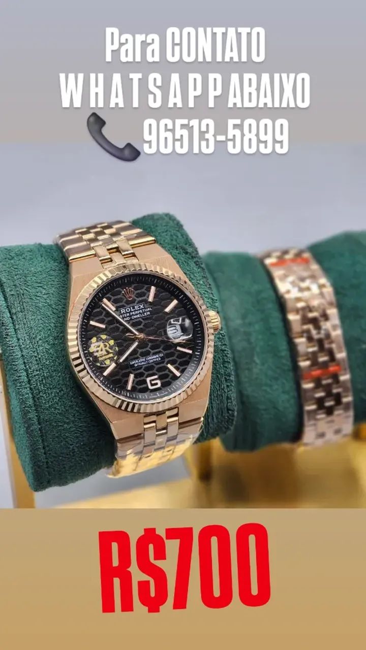 Relógio ROLEX LAND Dweller Dourado Automático  - ENTREGAMOS 