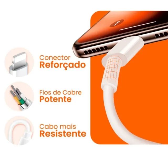 Carregador Celular iPhone Turbo 30W + Cabo Tipo-C para Lightining - Foto 2