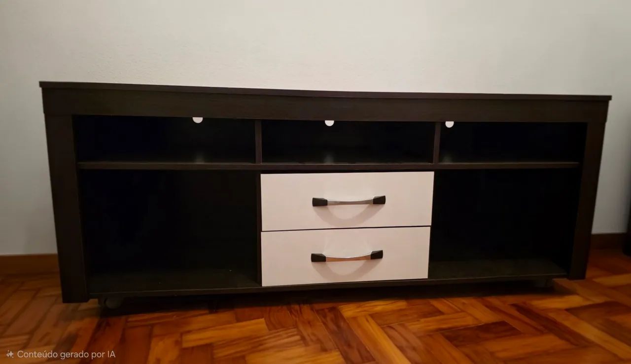 Rack Madeira com 2 Gavetas e Rodas.  - Foto 2