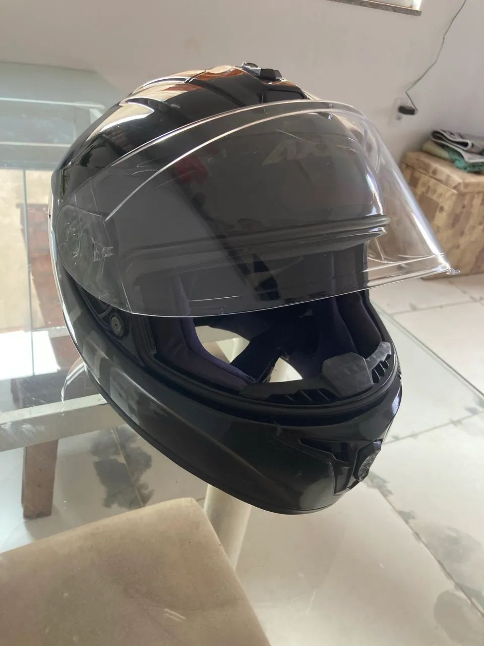 Capacete Axxis preto novinho