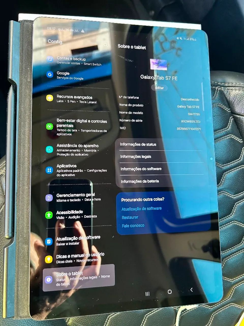 Galaxy Tab S7 Fe, Caixa, Case e caneta. - Foto 3