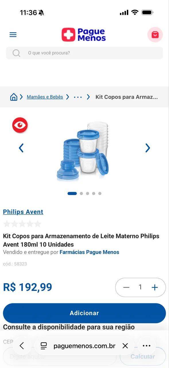Potes armazenamento de leite materno Philips Avent - Foto 2