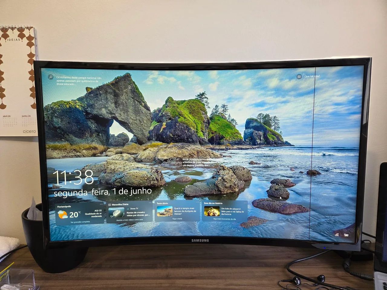 Monitor curvo Samsung 27 polegadas FULLHD