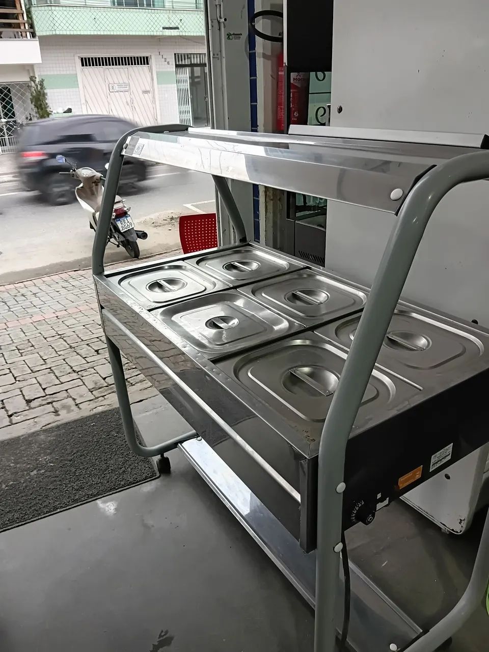Buffet quente 6 cubas inox