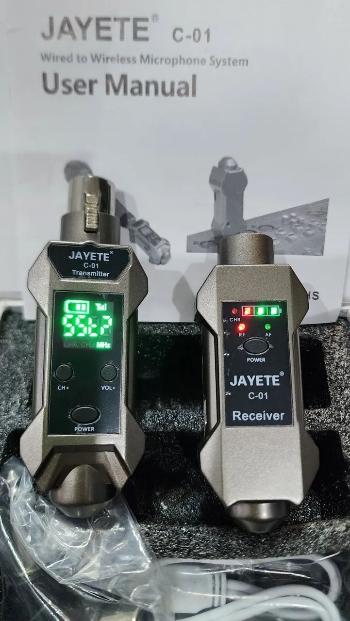 Transmissor/ Receptor Wifi Para microfone Jayete<br>Microfone C01 Jayete<br>Microfone C01 Jayete - Foto 2