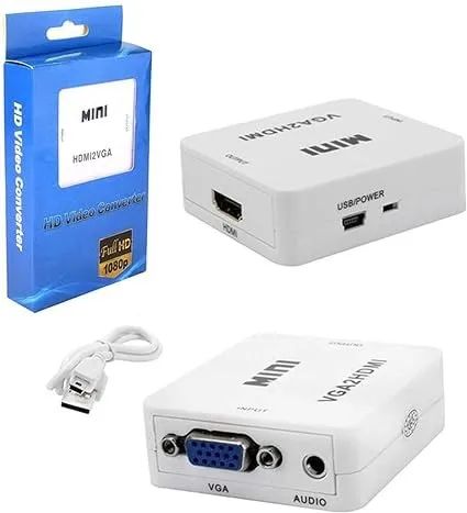 Adaptador Conversor Hdmi Para vga Com cabo p2 incluso - Foto 4