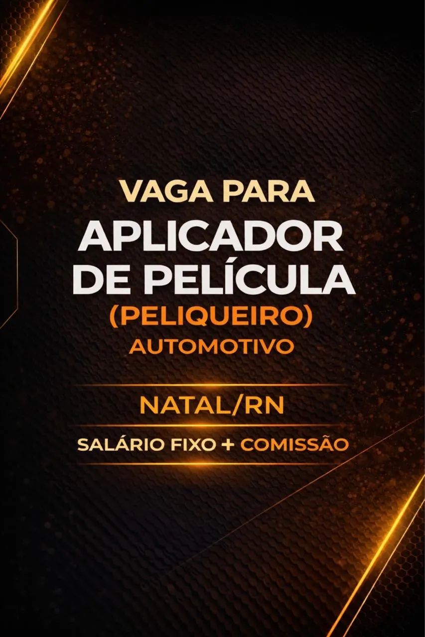 VAGA PRA DE EMPREGO P/ APLICADOR DE PELÍCULA AUTOMOTIVA 