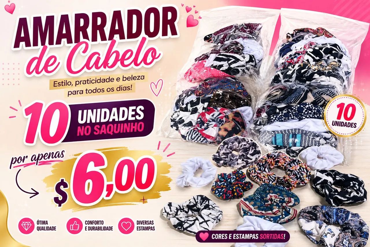 Pacotes amarrador de cabelo 