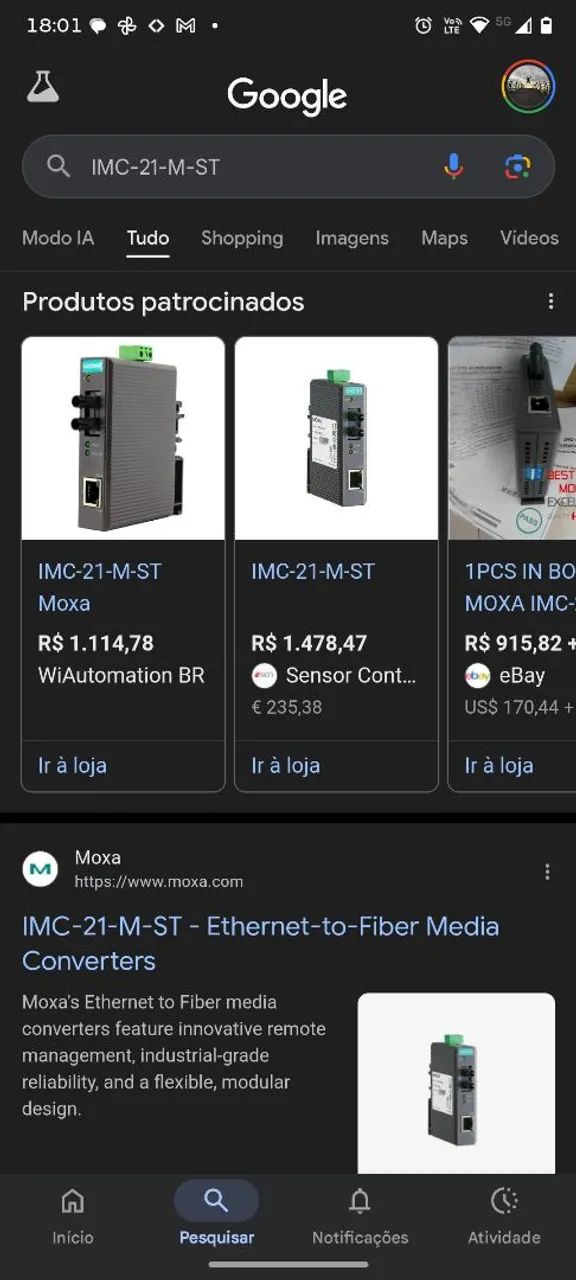 Conversor de Mídia Industrial Moxa IMC-21-M-ST | Fibra Multi-Modo (Novo/Na Caixa) - Foto 5