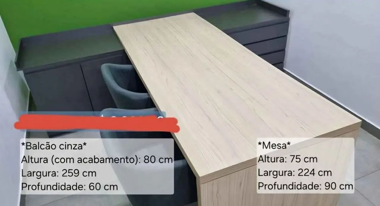 Mesa de escritório em MDF - Foto 3