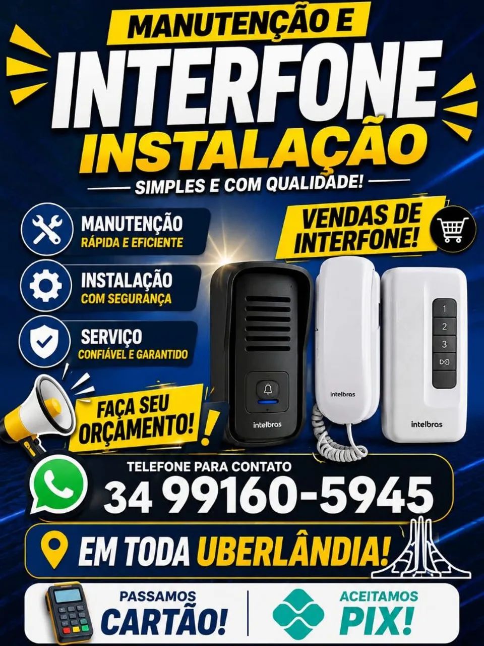 Instalação de interfone Uberlândia 