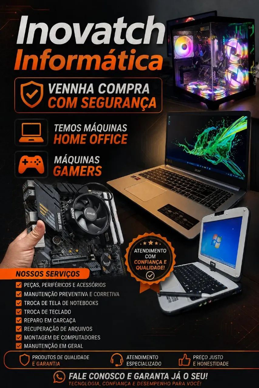 Serviços vendas de computadores, periféricos 